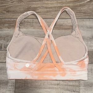 lululemon athletica Tie-Dye Peach and Cream Sports Bra